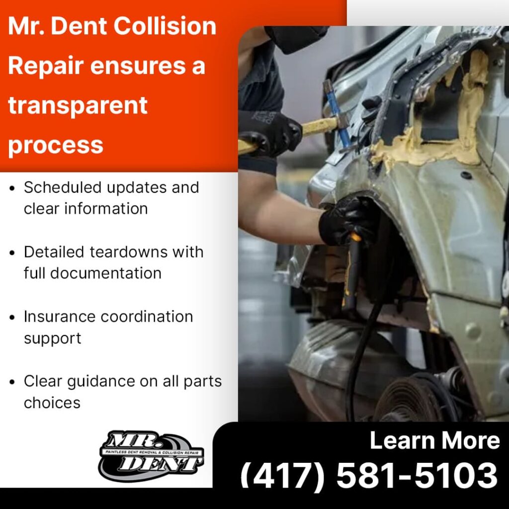 Mr. Dent Paintless Dent Repair transparent process